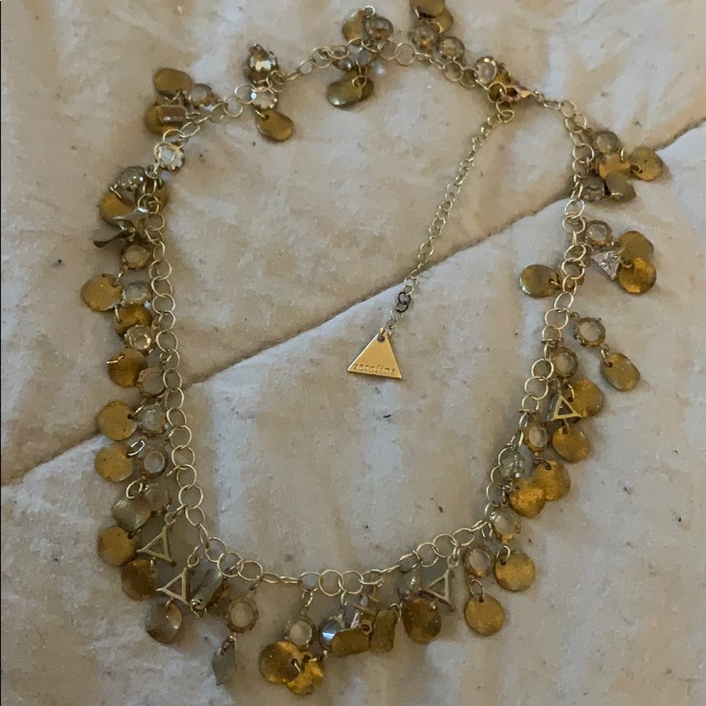 NEW Rustic Gold Serefina Bib Statement Necklace